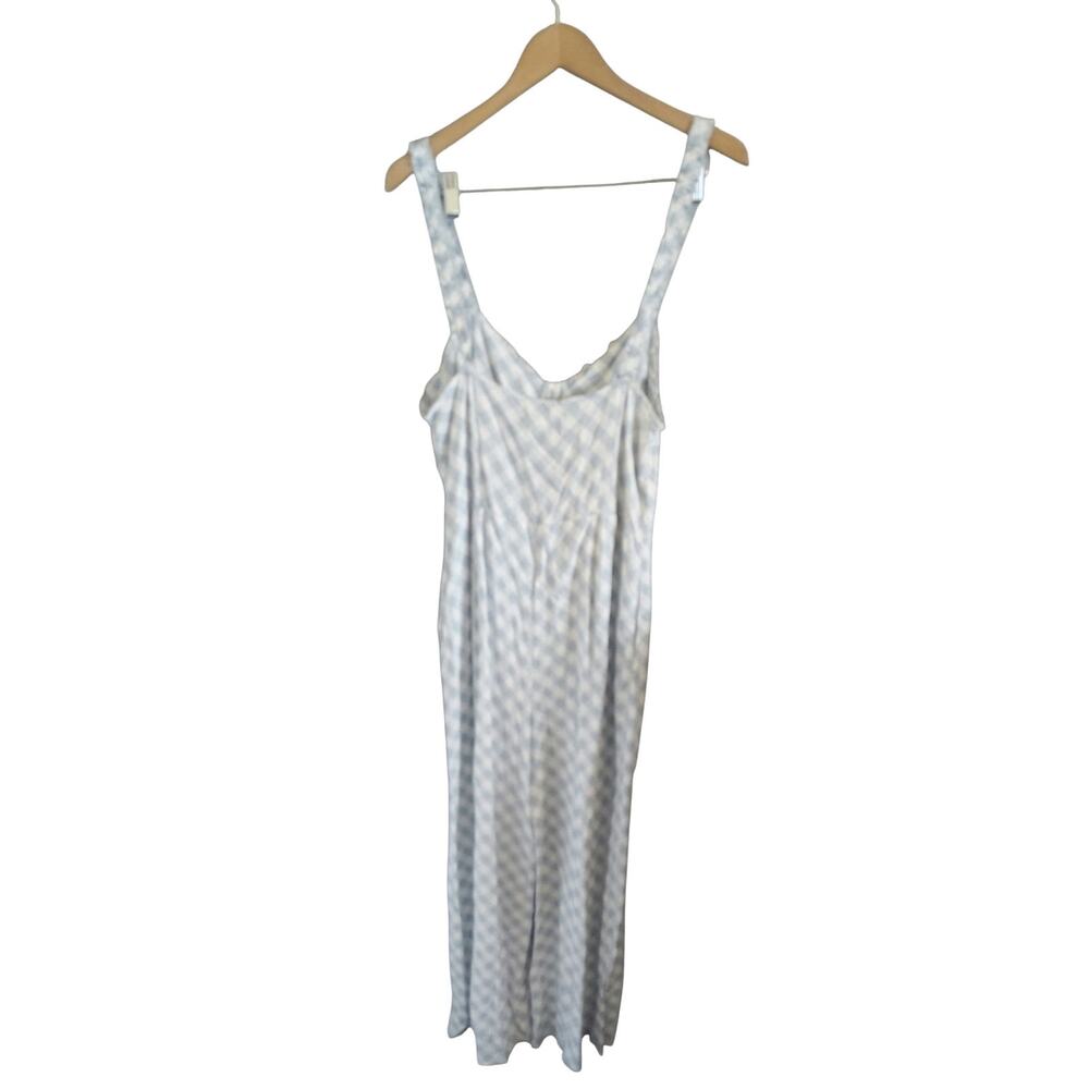 Urban Outfitters Blue White Gingham Wide Leg Jumpsuit Romper Womens Medium - Picture 4 of 7